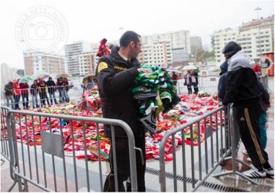 Obezbeđenje uklonilo Sportingove šalove sa Euzebiove statue (FOTO)