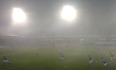 Kada nevreme postane jače od fudbalera (VIDEO)