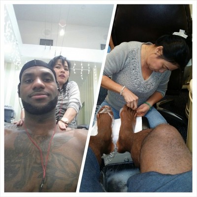 Lebron na pedikir tretmanu