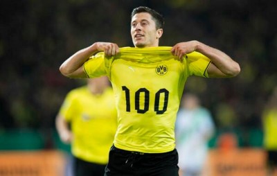 Kup Nemačke: Dortmund prvi finalista, Levandovski u klubu 100 (VIDEO)