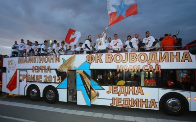 Vojvodina sa Novosađanima proslavila osvajanje Kupa (FOTO)