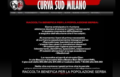 Navijači Milana pomažu Srbiji