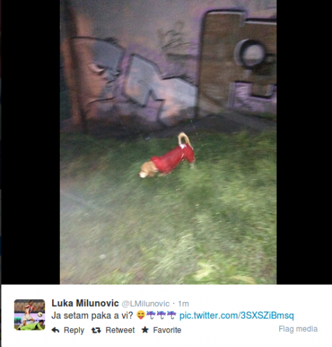 Šta radi Milunović napolju po ovakvom vremenu? (FOTO)