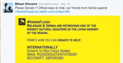 Silvestre moli za pomoć Srbiji