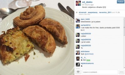 Džeko jede burek i zeljanicu u sred Brazila!