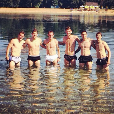 Fudbaleri Partizana se opuštali na Adi