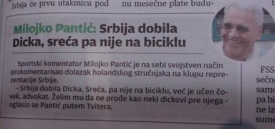Milojko Pantić u svom stilu prokomentarisao dolazak Di(c)ka (FOTO)