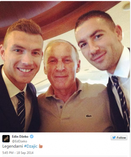 Kolarov i Džeko se slikali sa Džajom, a Džaja sa Bekenbauerom (FOTO)