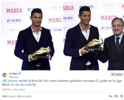 Ronaldu uručena ‘Zlatna kopačka’! (FOTO)