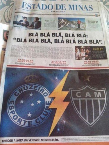 ZEMLJA FUDBALA: Igra se Mineiro klasik, sve ostlo je bla-bla-bla! Bukvalno! (FOTO)