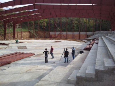 GRADI SE: Završena prva faza izgradnje atletske hale