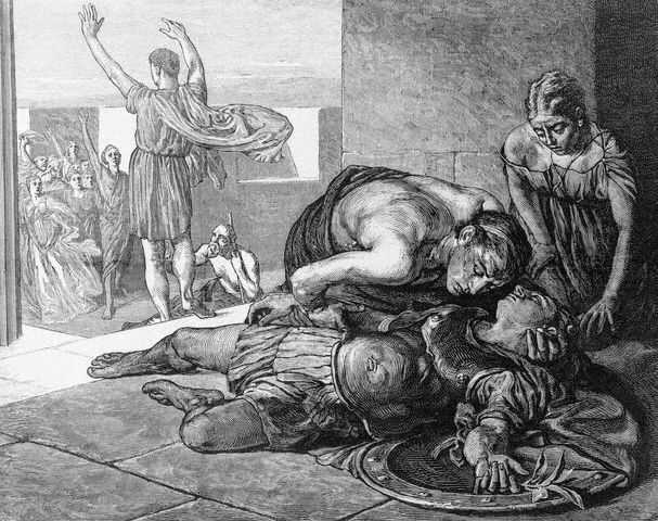 Death of Eucles After Battle of Marathon