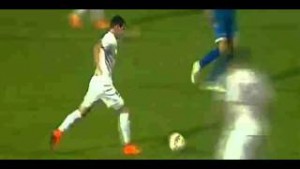 Prvi od dva gola Dragoljuba Srnića protiv Radnika