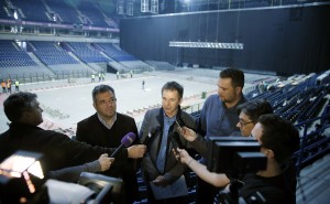 Postavljanje bazena u Areni za EP