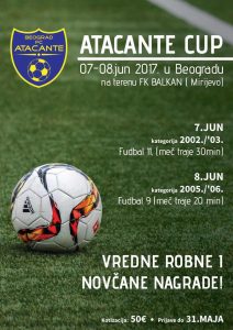 INTERNACIONALNI TURNIR U BEOGRADU: Atakante okuplja mlade fudbalere iz regiona