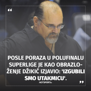 Aleksandar Džikić posle poraza od FMP-a