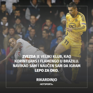 Prva izjava Rikardinja kao igrača Crvene zvezde