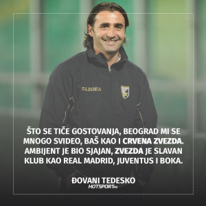 Trener Florijane, Đovani Tedesko, o prošlonedeljnom gostovanju u Beogradu