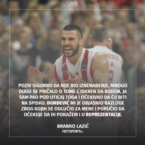 Branko Lazić o pozivu u reprezentaciju