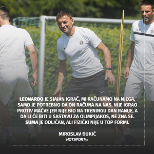 Miroslav Đukić posle pobede nad Mačvom