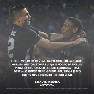 Leandre Tavamba posle meča sa Olimpijakosom