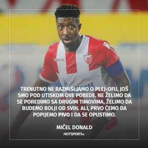 Mičel Donald posle eliminacije Sparte