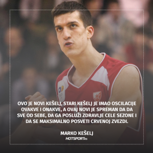 Marko Kešelj posle prvog treninga sa Zvezdom