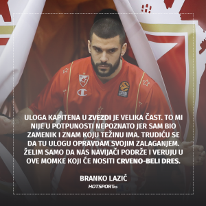 Branko Lazić o kapitenskoj ulozi