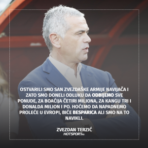 Zvezdan Terzić o prodaji igrača