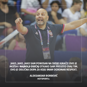 Sale Đorđević posle pobede nad Letonijom