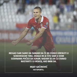 Mijat Gaćinović posle pobede nad Moldavijom