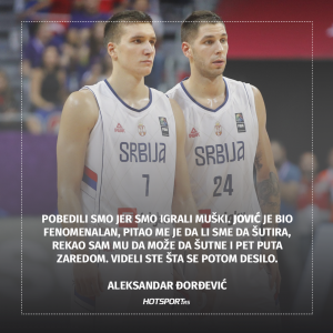 Sale Đorđević posle pobede nad Turskom