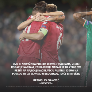 Branislav Ivanović posle pobede nad Irskom