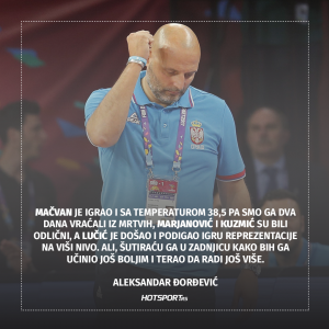 Aleksandar Đorđević posle prolaska u polufinale