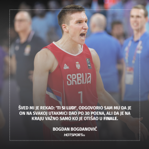 Bogdan Bogdanović nakon prolaska u finale