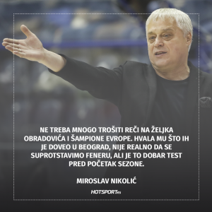 Miroslav Nikolić pred duel sa Fenerbahčeom
