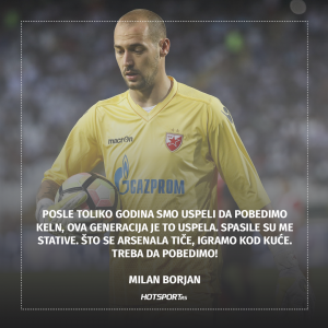 Milan Borjan nakon pobede nad Kelnom