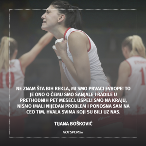 Tijana Bošković o osvajanju evropskog zlata