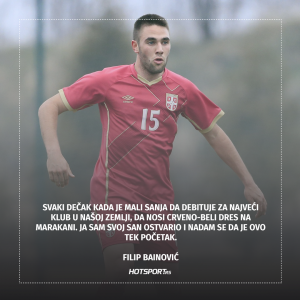 Filip Bainović nakon utakmice u Kupu Srbije