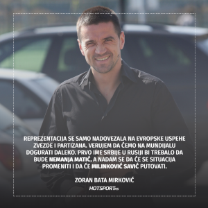 Zoran Bata Mirković o plasmanu Srbije na Mundijal