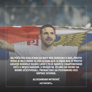 Aleksandar Mitrović nakon plasmana na Mundijal