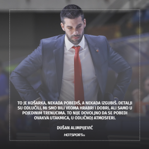 Dušan Alimpijević posle poraza u Evroligi