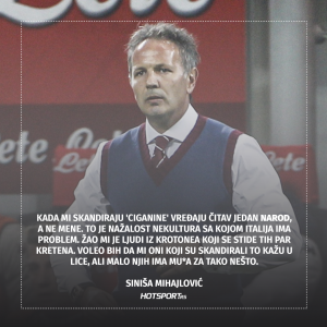 Siniša Mihajlović nakon rasističkog incidenta u Italiji