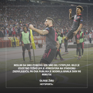 Olivije Žiru posle pobede nad Crvenom zvezdom