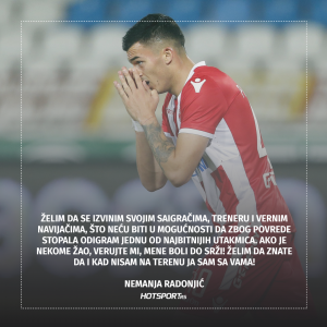 Nemanja Radonjić o povredi