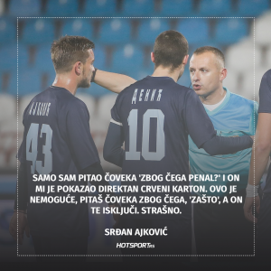 Srđan Ajković o crvenom kartonu Petra Pipera