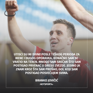 Branko Jovičić nakon prvog meča posle povrede