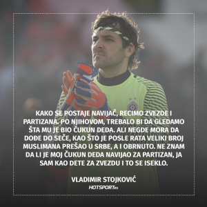 Vladimir Stojković o navijanju za ‘večite’