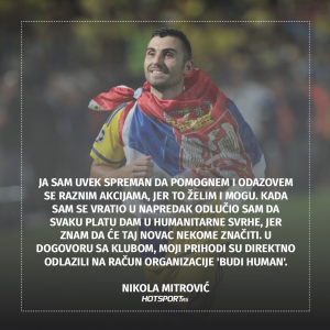 Nikola Mitrović o humanitarnoj akciji