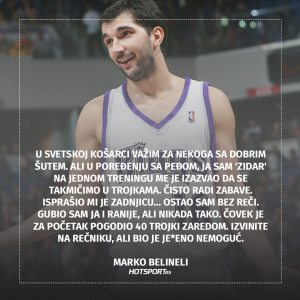 Marko Belineli o trojkaškim sposobnostima Peđe Stojakovića
